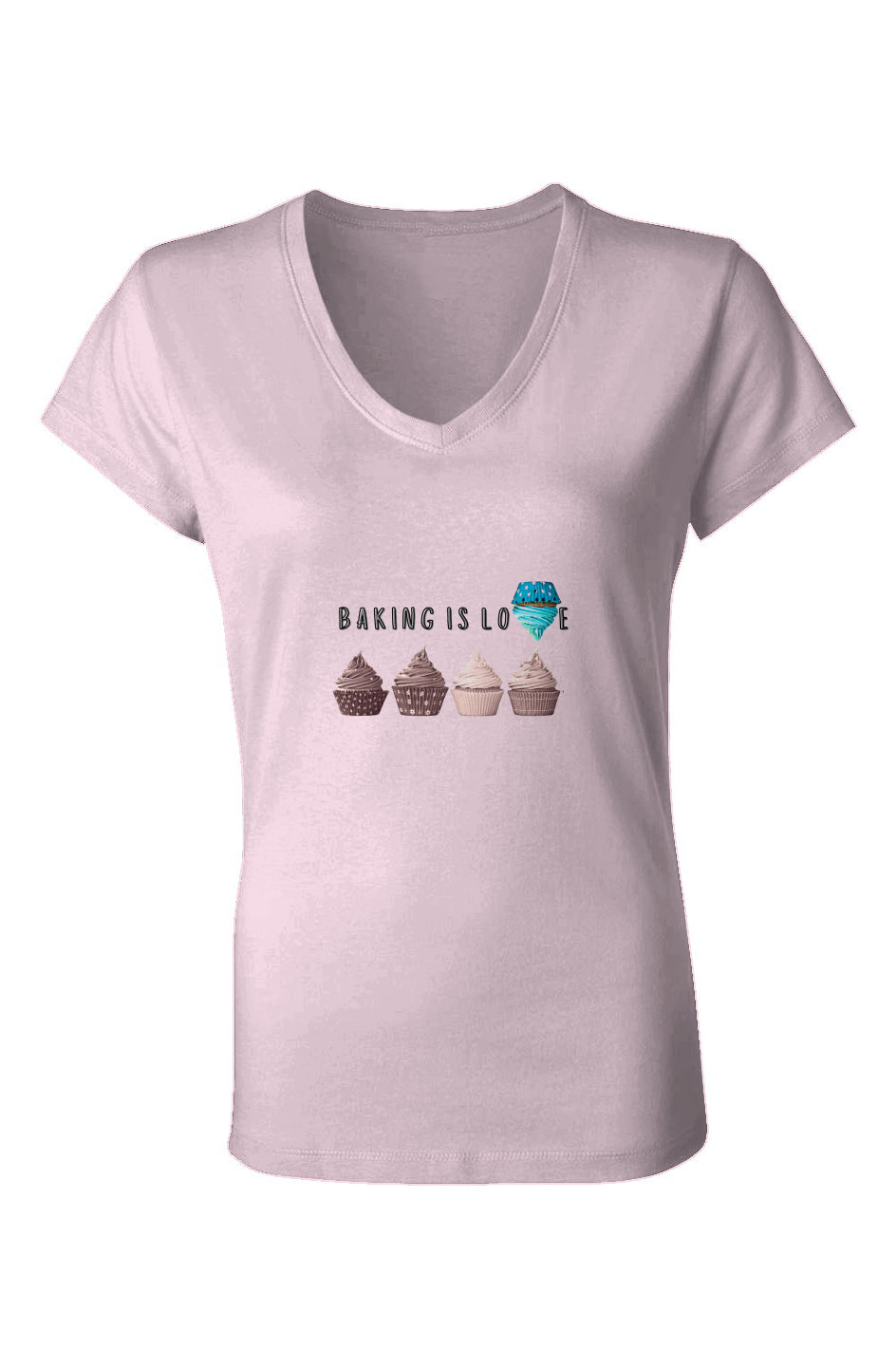 Ladies Jersey V-Neck T-Shirt